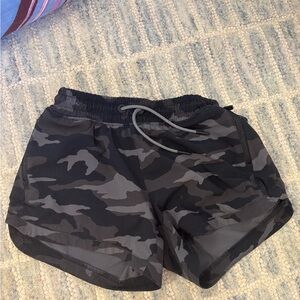 Athleta Girls Black & Gray Camo Shorts